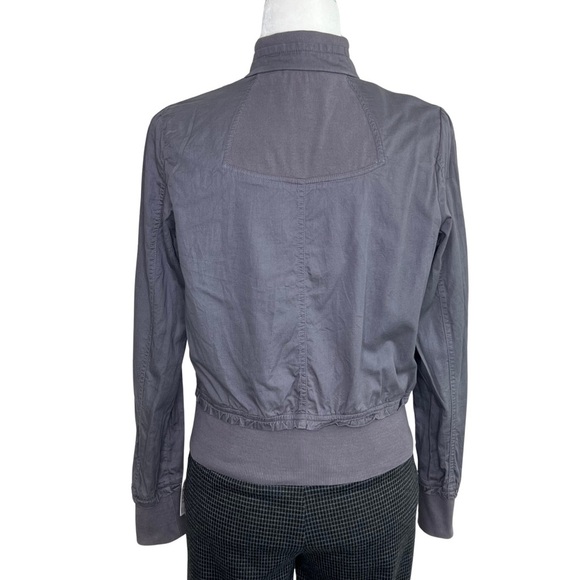 Forever 21 Retro Bomber Jacket Zip Up Lightweight 80s Coat Gray Women’s Small S - Picture 9 of 16